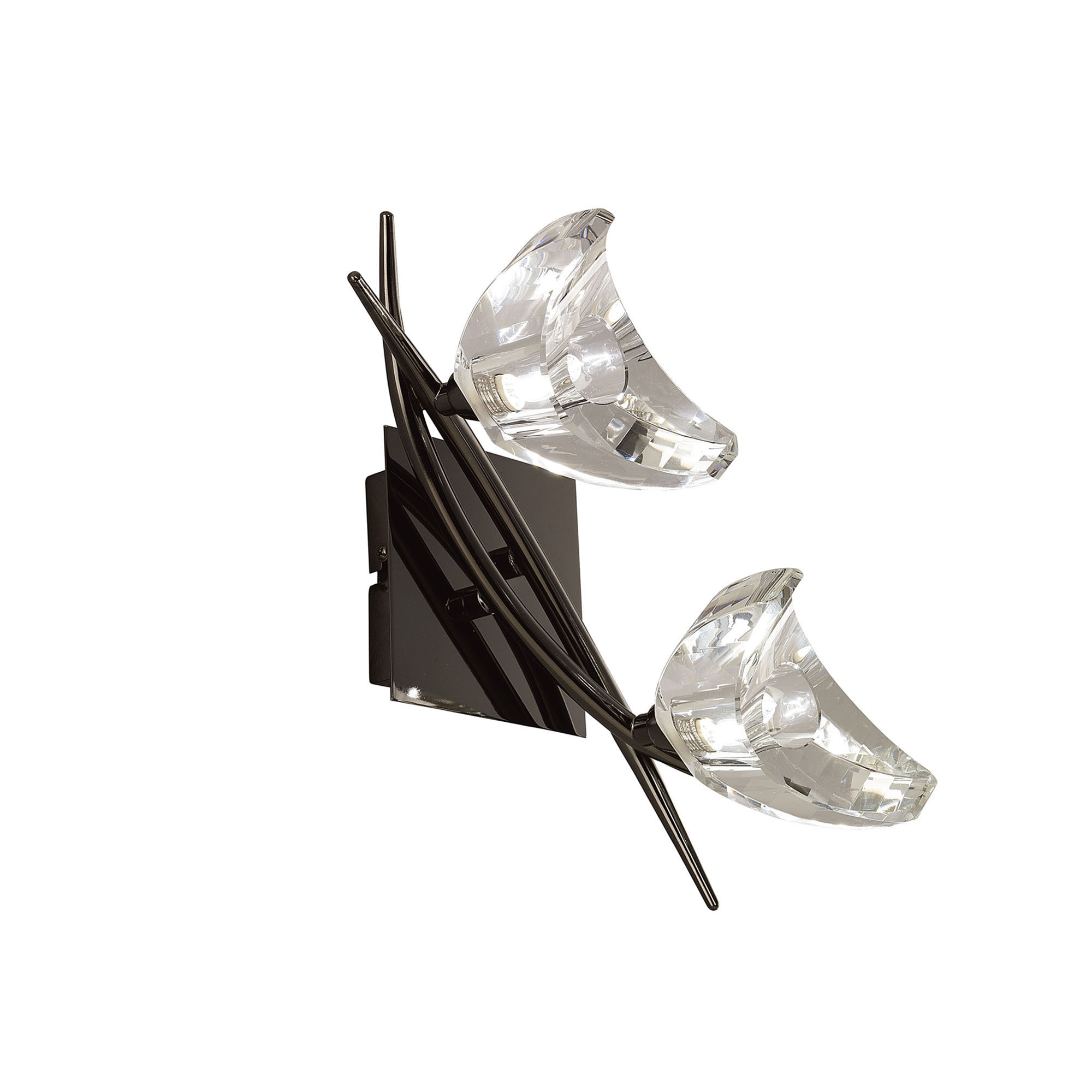 M1462BC/S  Eclipse BC Crystal Switched Wall Lamp 2 Light